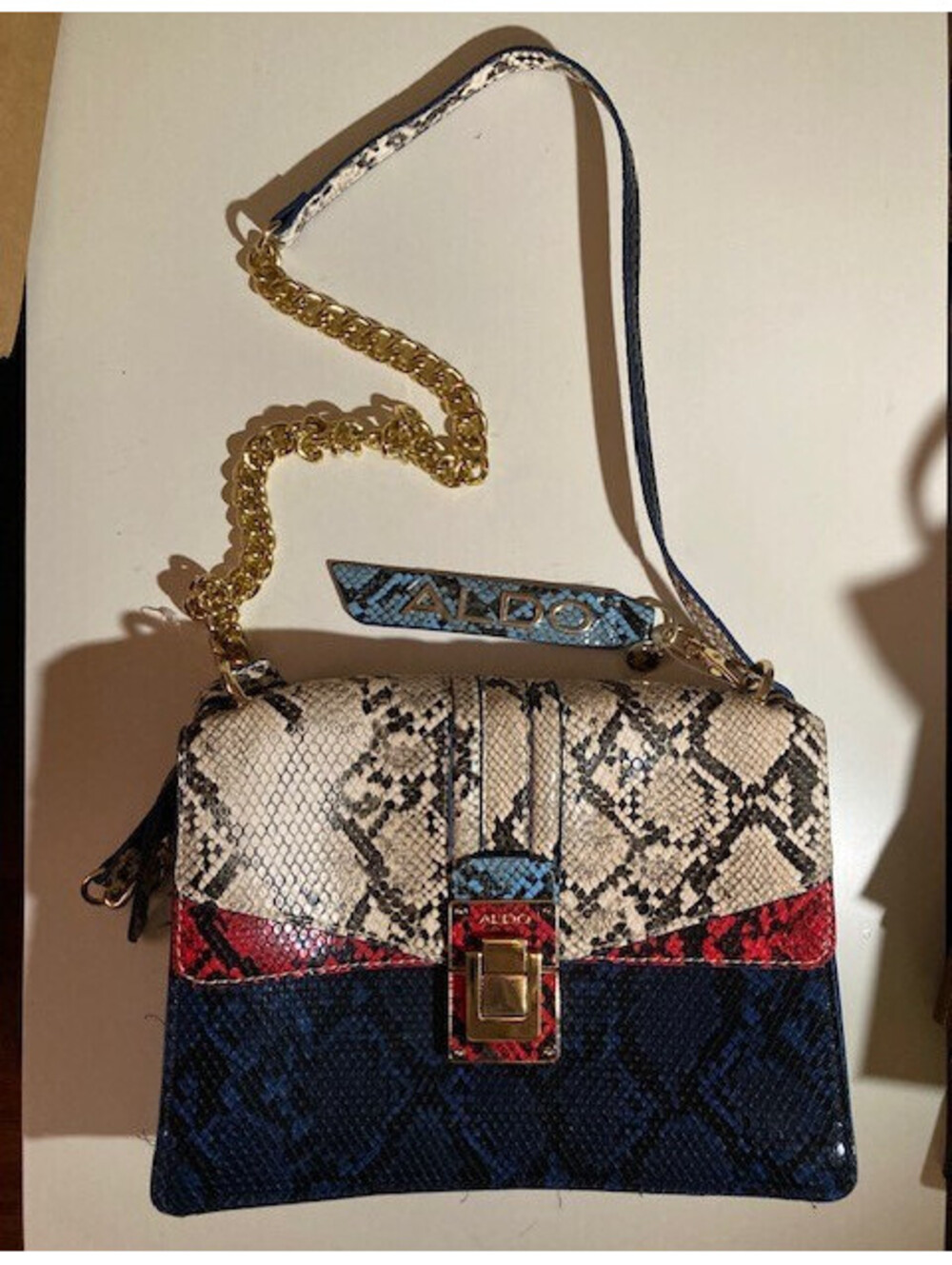 ALDO Designer Handbag – Faux Snakeskin – New Without Tags